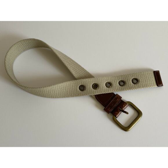 Eddie Bauer women’s small belt khaki webbed belt small 28 in x 1.5 in  nwt - Picture 1 of 5